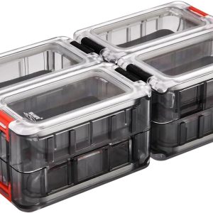 ECOFT Small Tackle Box 8pcs Removable Freely Assemble Fishing Tackle Storage Boxes Strip Seal Luminous Waterproof Fishing Tackle Organizer With Strong Magnetic Function Plastic Storage Organizer Box